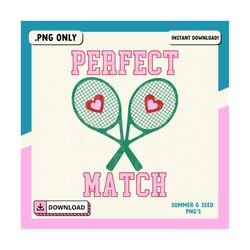 Perfect Match Png Preppy Valentine&39s Day Png Beverly Hills Design Tennis Club Retro Valentine Trendy Sublimation Insta