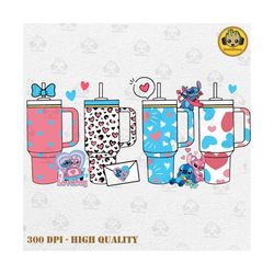 Cartoon Obsessive Cup Disorder Valentine&39s Day Png, Valentines Candy Heart Tumbler Inspired PNG, Retro Valentines PNG,