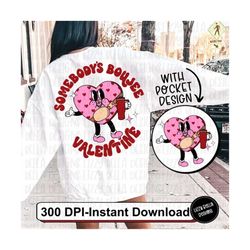 Somebodys Boujee Valentine Png, Funny Valentines Day Png, Disco Ball Png, Retro, Heart Eyes Png, Cute Valentine Shirt Pn