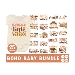 Boho Baby SVG Bundle | Boho Rainbow SVG |  Baby Shower SVG | Twin Baby svg | New Baby svg | Cut File Bundle for Cricut,