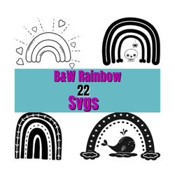 Boho Rainbow SVG Collection - Sweet Pastel Baby Rainbow Designs with Heart, Ideal for Custom Onesies & Unique Baby Gifts