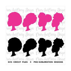 afro doll svg files for cricut silhouette cameo back girl svg doll head silhouette cut file pink birthday shirt svg african american svg