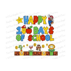 100 Days Of School SVG, Kids Svg, Happy 100 Days Svg, 100 Days Smarter Svg, Gift For Teacher, Retro 100 Days Teacher Svg, Svg File