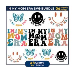 In My  Mom Era Svg Bundle, Mom Svg, Mom Shirt Design, Cheer Mom Svg, Mom Gifts, Retro Mom svg Designs, Mom Life svg, Digital Download