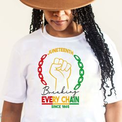 Juneteenth SVG, Breaking Every Chain Since 1865 SVG, Black History SVG, Juneteenth Shirt Svg, Png Sublimation Cut files