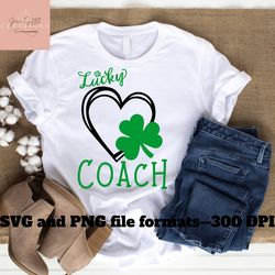 coach svg, Irish svg, lucky coach SVG & PNG, St. Patrick's Day svg, lucky svg,coach gift, shamrock svg, coach shamrock s