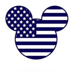 Mickey Head 4th of July SVG & PNG, svg files for cricut, Cricut, Silhouette Vector Cut File, minnie mouse svg