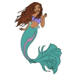 Black Ariel Little Mermaid SVG & PNG, svg files for cricut, Cricut, Silhouette Vector Cut File, disney svg,
