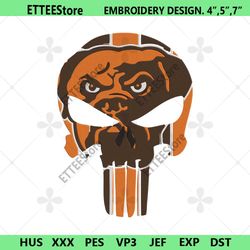 Cleveland Browns punisher embroidery file, Cleveland Browns embroidery file