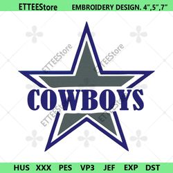 Dallas Cowboys Embroidery Download File, Dallas Cowboys Machine Embroidery file