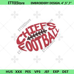 Kansas City Chiefs Football Logo Embroidery Design, NFL Logo Machine Embroidery Files