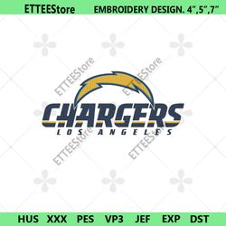 Los Angeles Chargers Logo Football Embroidery Design, Chargers NFL Embroidery Files