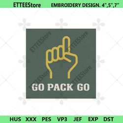 Go pack go embroidery file, Green Bay Packers logo Embroidery, Green Bay Packers NFL Embroidery file