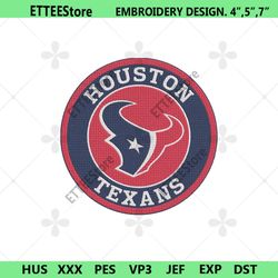 Houston Texas Embroidery digital file, Houston Texas football Embroidery design