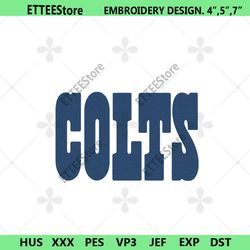 Colts Wordmark Logo Embroidery Design Download