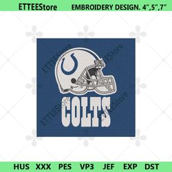 Colts Helmet NLF Logo Machine Embroidery Design