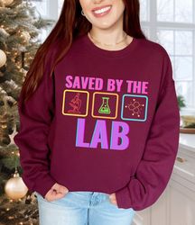 Saved By The Lab Phlebotomist Gift for Medical Lab Technician Science T-Shirt