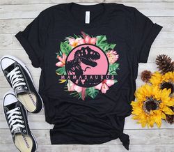cute mamasaurus flower dinosbeing a vampire was tough funny phlebotomy student graduate nurse life lab tech gift t-shirt