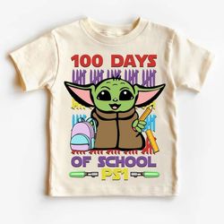 Baby Yoda 100 Days Of School Png, Star Wars 100 Days Of School, Happy 100th Day Of School Png, Baby Yoda Svg, 100 Days S