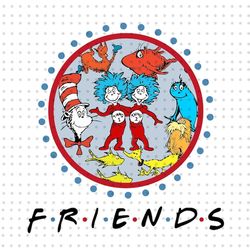 Dr Seuss Friends PNG, Cat In The Hat Png, Dr Seuss Png, Read Across America Png, Thing 1 Thing 2 Png, Love Reading Png,