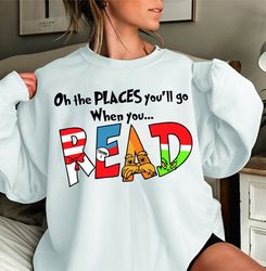 Oh The Place Youll Go When You Read PNG, Read Across America Day, Dr Suess PNG, Cat In The Hat Png, Dr Suess Png, Faux S