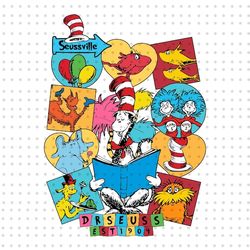 Seussville PNG, Cat In The Hat Png, Dr Seuss Day Png, Read Across America Png, Thing 1 Thing 2 Png, Love Reading Png, Dr