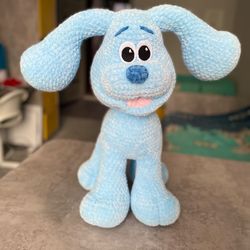 Handmade toy dog Blue Clues is a charming and unique creation, crafted with love and attention to detail.