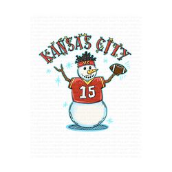 KC Snowman png-Mahomes png-Mahomes Snowman png-Mahomes-Chiefs png-KC Chiefs-KC Christmas-Kansas City-Red Kingdom