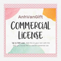 Commercial License for All Designs, Whole Shop Commercial License, AnhVanGift Commercial License, Digital Download