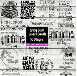 Books svg Books png Reading svg Reading png Smut Spicy Book png Book Bundle Book Lover svg Decal Stickers T-shirt Cricut