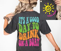 Its a Good Day to Drink on a Boat SVG PNG, Summer svg, Retro Summer svg, Hello Summer svg Lake svg Retro Summer Sublimat