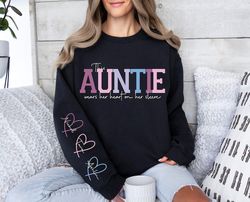 This Auntie Wears Her Heart on Her Sleeve SVG PNG Auntie svg Kids Names, Mothers Day Gift Mama svg PNG Gift for Her Mom