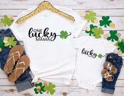 Lucky Mama and Lucky Charm SVG Bundle, Matching Shirts, Lucky SVG, Irish, Happy St Patrick's Day, Shamrock svg, Clover s