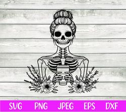 coffee skeleton lady shirt t-shirt pdf cup decal t-shirt png svg pdf digital