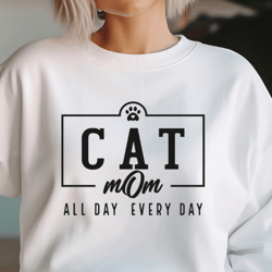 Cat Mom Svg Png Files, Cat Mom Gifts, Cat Mom Shirt, Best Cat Mom, Paw Mom Svg, Pet memorial svg, Cat Lover Svg, Mom Svg