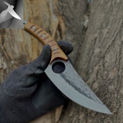 Custom Handmade 440c Steel Hunting Skinner Knife 8 Inches Long Comes Leather Sheath.