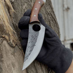 Custom Handmade 440/Stainless Steel Hunting Skinner Knife 8 Inches Long Comes With Leather Sheath.
