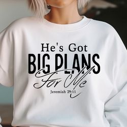 He's Got Big Plans For Me Svg Png Files, Christian Svg, He Has Big Plan For Me Svg, faith svg, Jeremiah 29:11