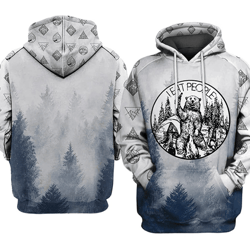 personalized bear hunting all over print hoodie zip hoodie fleece hoodie 3d, bear hunting hoodie zip hoodie 3d t3
