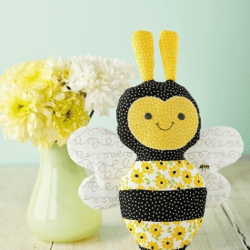 Diy Bumblebee, sewing pattern cute soft toy Bee, how to make Bee, stuffed Bee, create fabric Bee pdf, Easter gift Bee