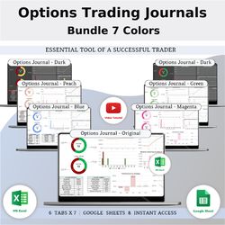 The Ultimate Options Trading Journals in Excel and Google Sheets With 7 Color Themes
