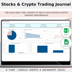 Stocks And Crypto Trading Journal In Google Sheets & Excel Template