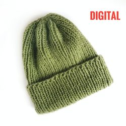 Get Cozy with Our Hand-Knit Brim Hat Pattern - Instant Digital Download in PDF Format! Perfect for Winter - Order Now!