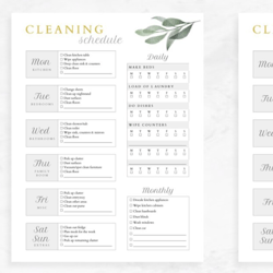 Cleaning Schedule Editable in google slides