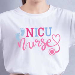 NICU Nurse Cute Shirt Svg, NICU Nurse Svg Heart, Nursing Svg, Nurse Shirt Svg, Svg Filed for Cricut Silhouette, Instant