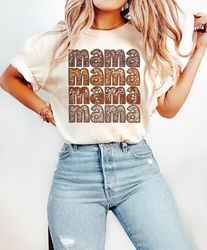 Faux Sequins Mama png, Faux Embroidery mama png, Mama sublimation design download, Mama png, Leopard mama, Mama shirt pn