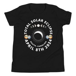 Custom State Total Solar Eclipse April 8th 2024 Astrology Sun And Moon Solar System T-Shirt
