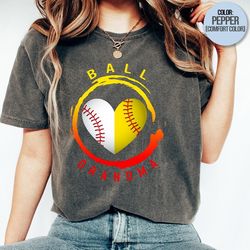 Baseball Softball Shirt, Ball Grandma Tee, Proud Grandma Heart Mom Mother's Day Gift, Baseball Sport Outdoor Softball T-
