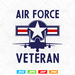 Air Force Veteran Vintage Roundel and F15 Jet Svg Png, Military Svg, Airplane Svg, Air Force 1, Svg Files for Cricut