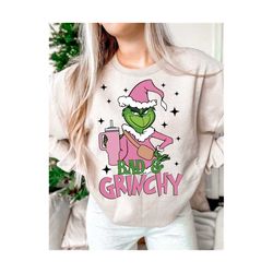 Bad and Grinchy png, Bougie grinc PNG, Christmas png, Christmas Shirt Sublimation Design, Retro Christmas png, Merry Chr
